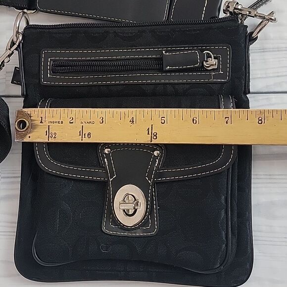 Unbranded Crossbody Bag black canvas and faux leather - Picture 7 of 7